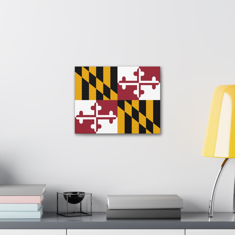 «Maryland State Flag» sur toile, H 24 po x l 30 po