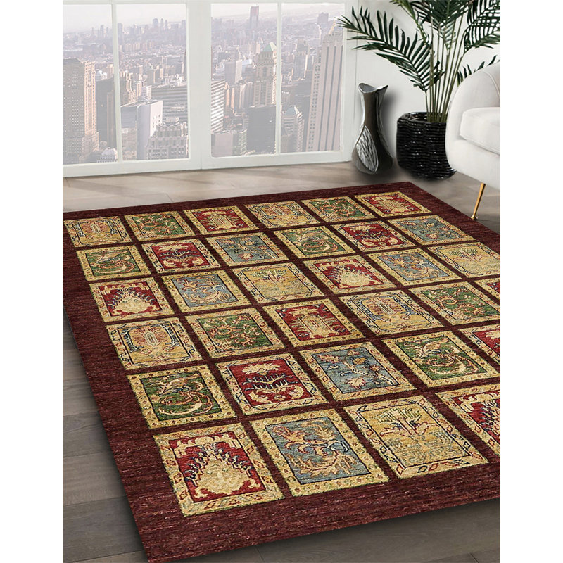 Tapis abstrait moderne 612, Carré 4 pi