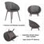 Ensemble de 2 chaises de patio, chaises longues modernes avec cadre en polypropylène respirant-454479864