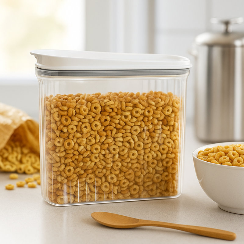 Boîte de rangement cannelée pour aliments, 89,6 oz