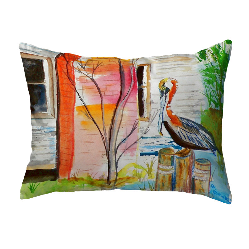 Pelican Outdoor Reversible Throw Pillow
