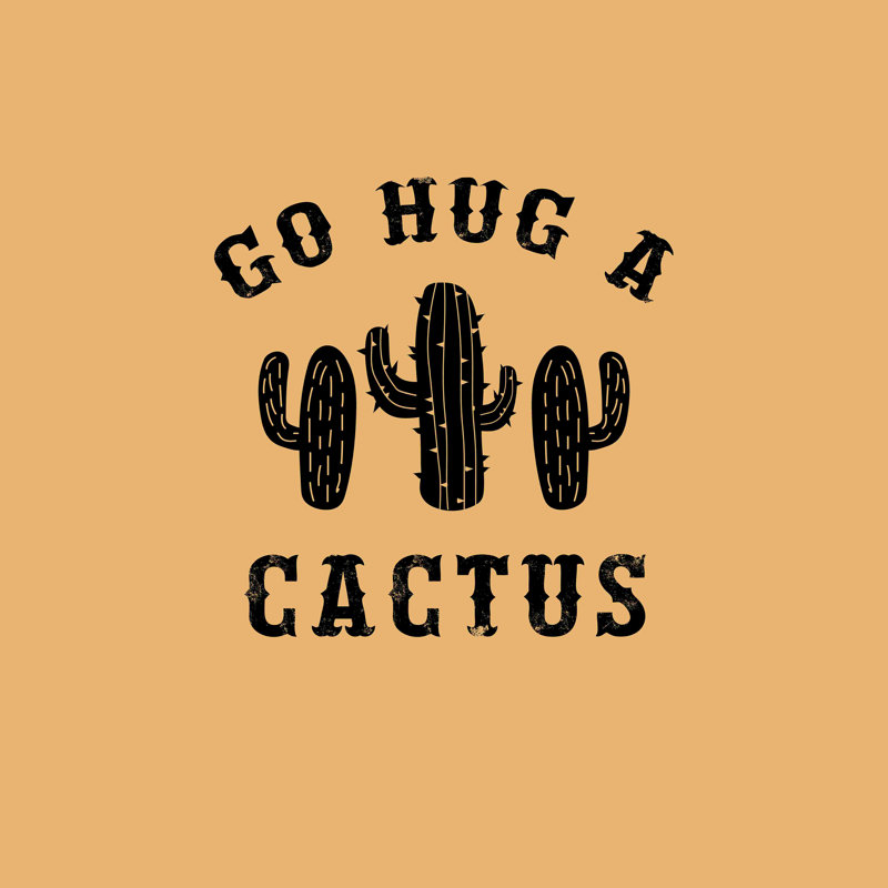 «Hug A Cactus», impression sur toile tendue, L 36 po x H 36 po