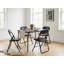 Latitude Run Folding Chairs Set 2 with Metal Legs and Padded Seats, Stackable Foldable Conference Chairs for Home Office Events and Outdoor Use, Black