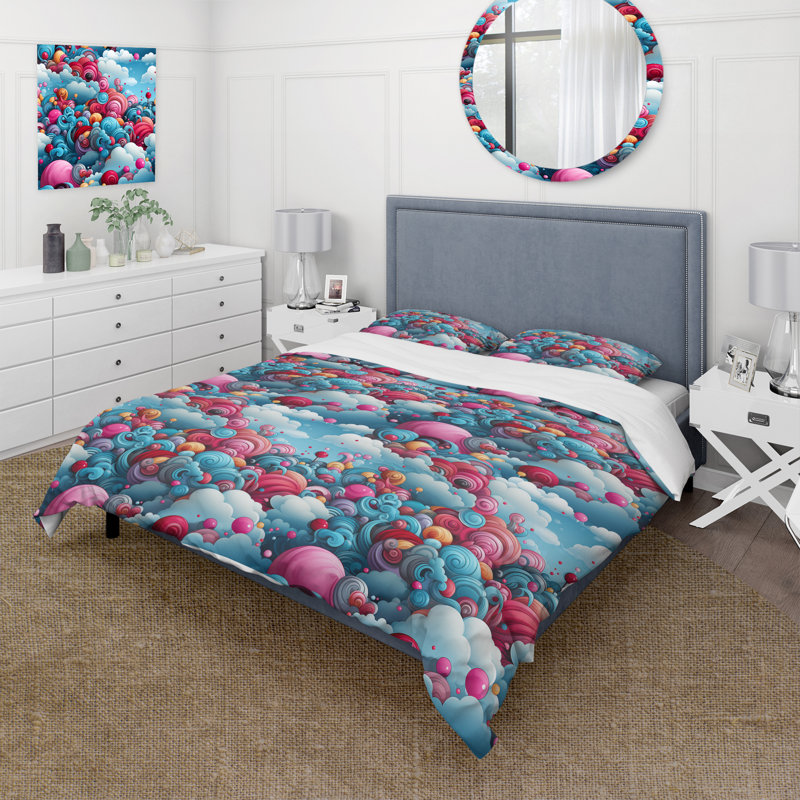 Ensemble de housse de couette Popart Candy Crush Chaos, Housse de couette pour très grand lit et 2 très