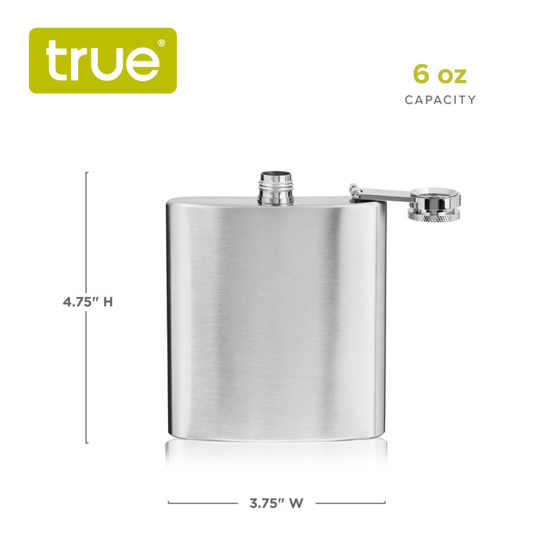Fiole en acier inoxydable 6 oz Trueflask