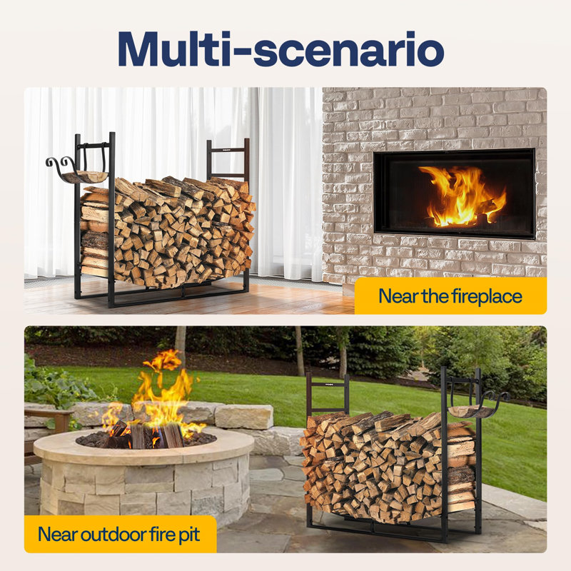 84cm W Metal Log Rack