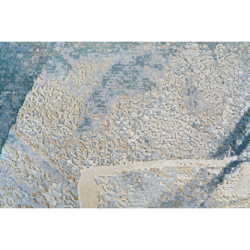 Abstract Area Rug in Blue/Gray/Beige, null, Rectangle 8' x 10'