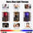 Wizzisaunas 1-Person Far Infrared Wooden Sauna For Home, With 3-Sided Tempered Glass, Red and Blue Light Therapy, Remote Temperature Control Via App, Built-In Bluetooth Speaker, Red Cedar Wood-127687251-133685816