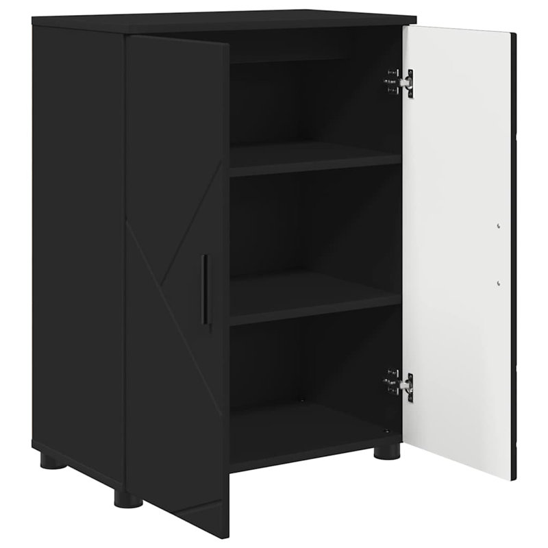 60cm Bathroom Vanity Base Only, Black