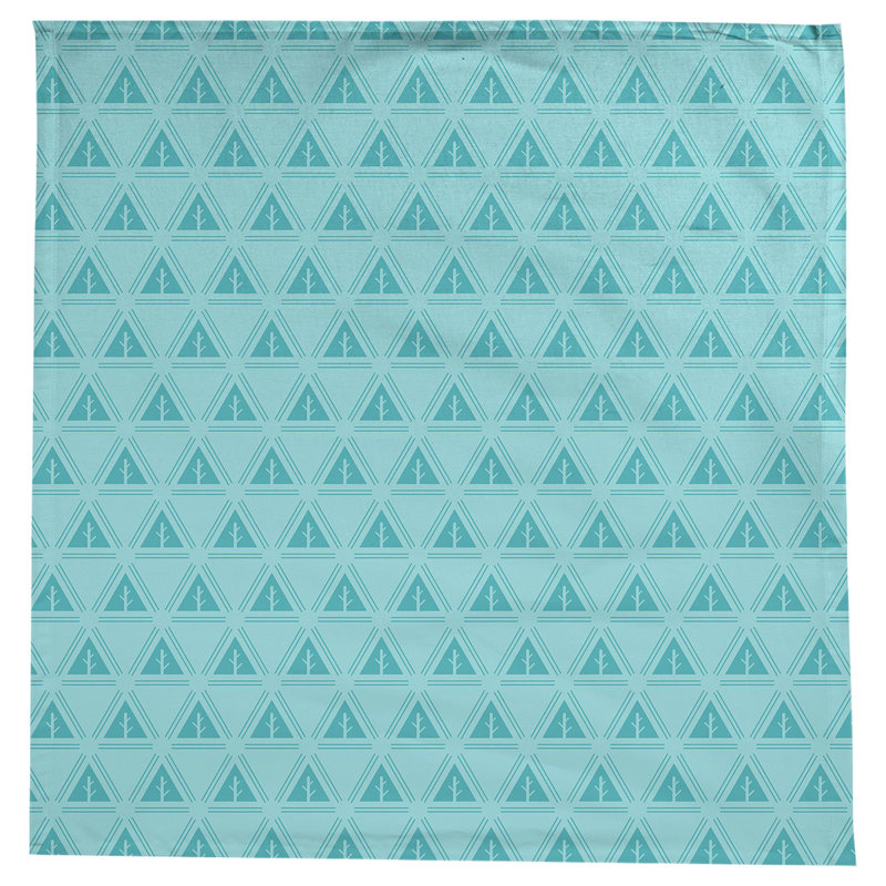 Barbra Classic Minimalist Tree Tablecloth, Light Teal