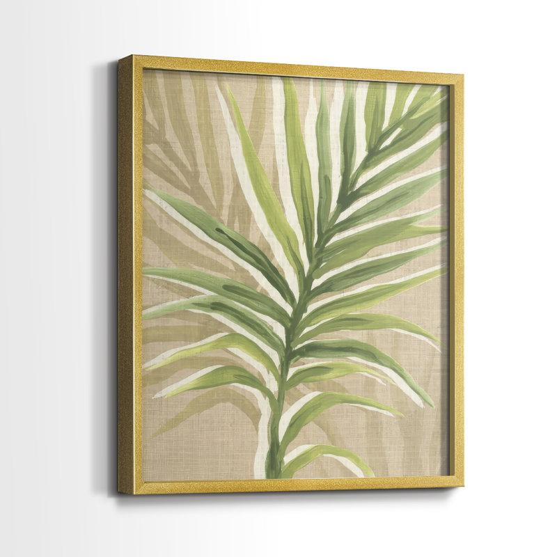 Toile de jute avec impression encadrée I-Premium - prêt à accrocher - aucun clou requis - aucun clou requis, Doré