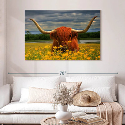 Brampt Floral Highland Cow