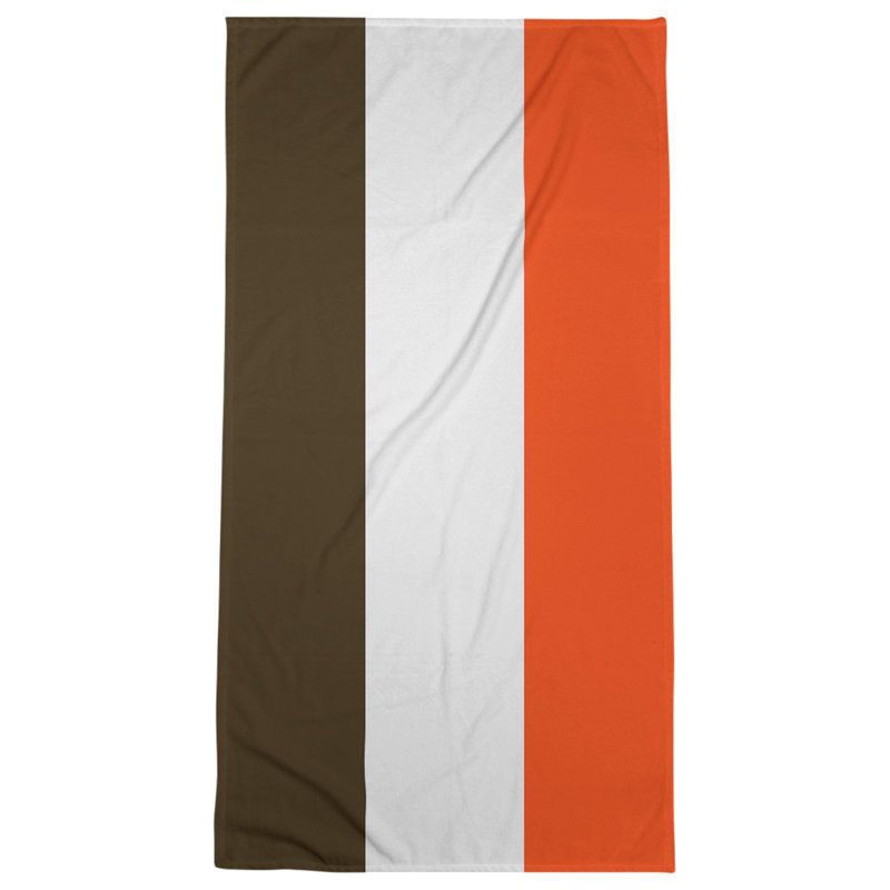 Cleveland Beach Towel, Brown/Ivory/Light Orange