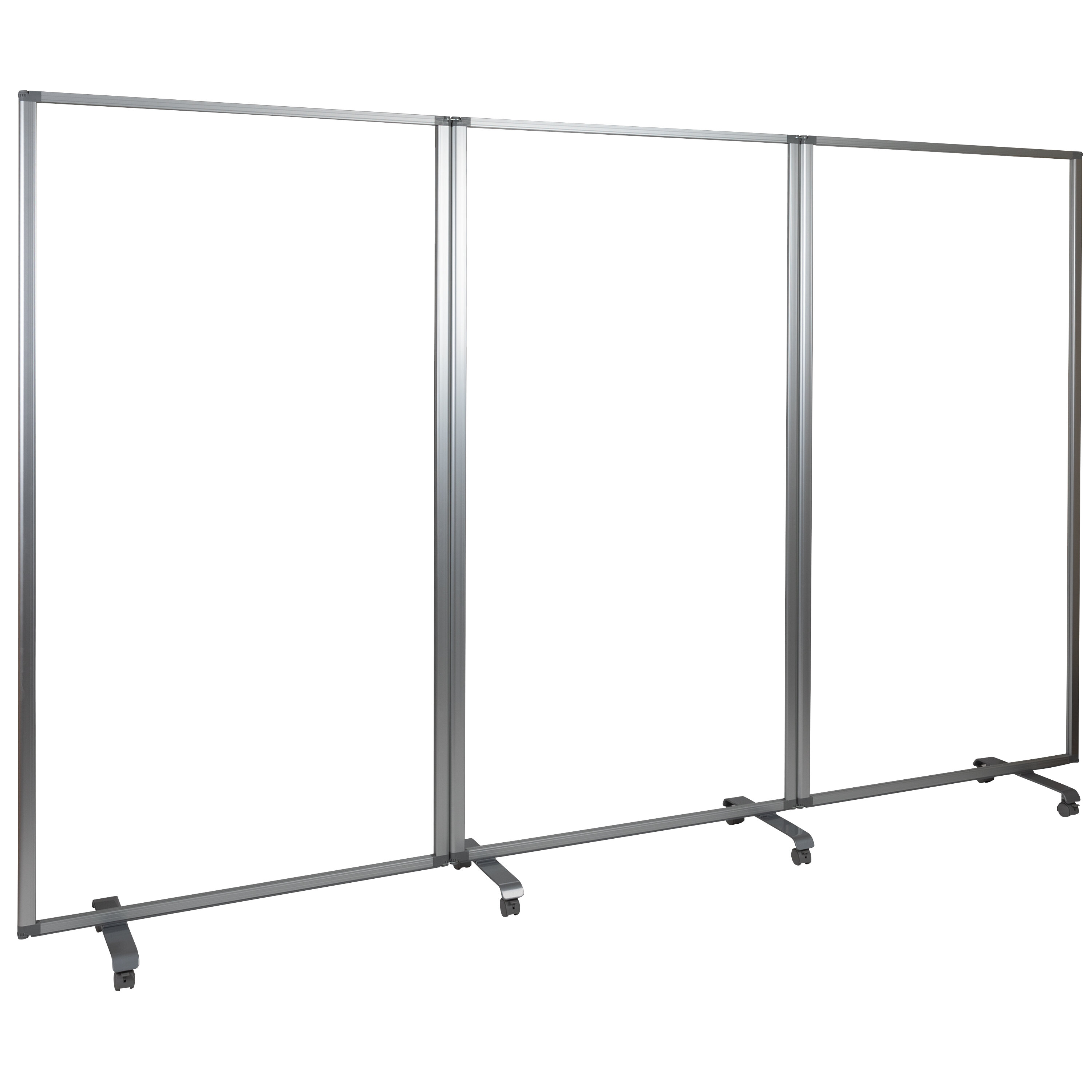 Floor Standing Clear Acrylic Room Divider Shield with Metal