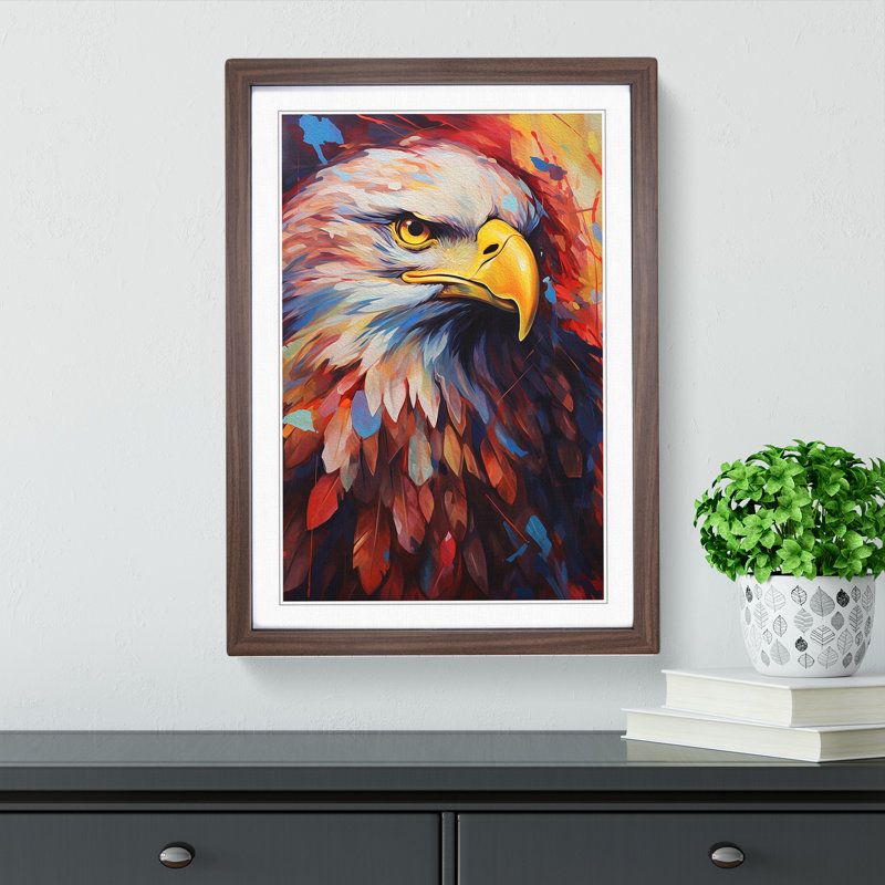 Eagle No.2 - Framed Print, 46cm H x 34cm W, Walnut Framed