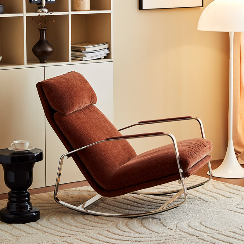 Chaise berçante paresseuse Creative Fashion, Rouge brique