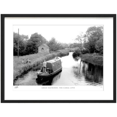 Great Haywood, the Canal C1955 1 Piece Single Picture Frame Wall Art