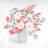 Flower illustration - 32"x32" art on canvas