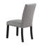 Ensemble de 2 chaises de salle à manger en tissu avec coussins moelleux et garniture cloutée