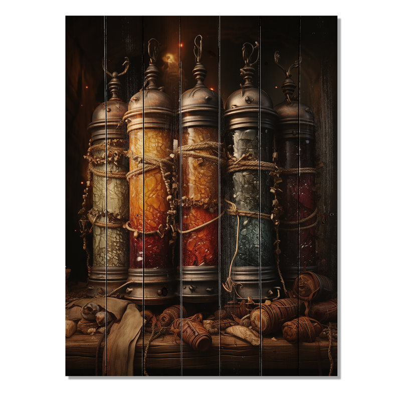 Rouleaux de la Torah hébreu - impression sans cadre sur bois, H 32 po x l 24 po x P 0,78 po