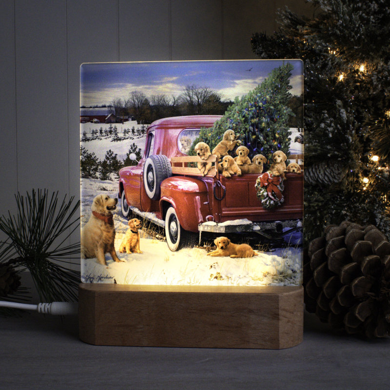 Veilleuse de Noël un chiot
