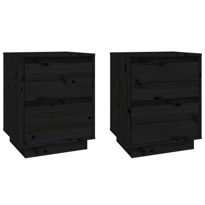 Greeta 40cm W Solid Wood Bedside Table