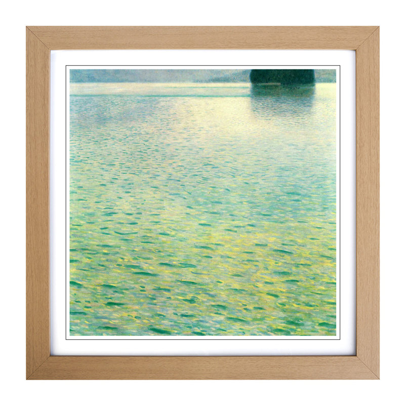 Lake Attersee by Gustav Klimt - Framed Print, Oak