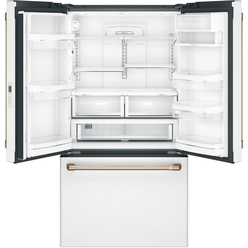 36" Counter Depth French Door 23.1 cu. ft. Energy Star Refrigerator, Matte White