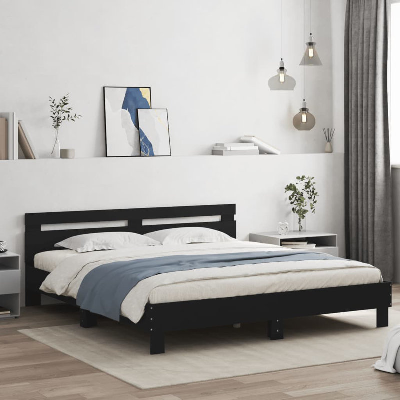 Bruschi Bed, Black, 200 x 200cm