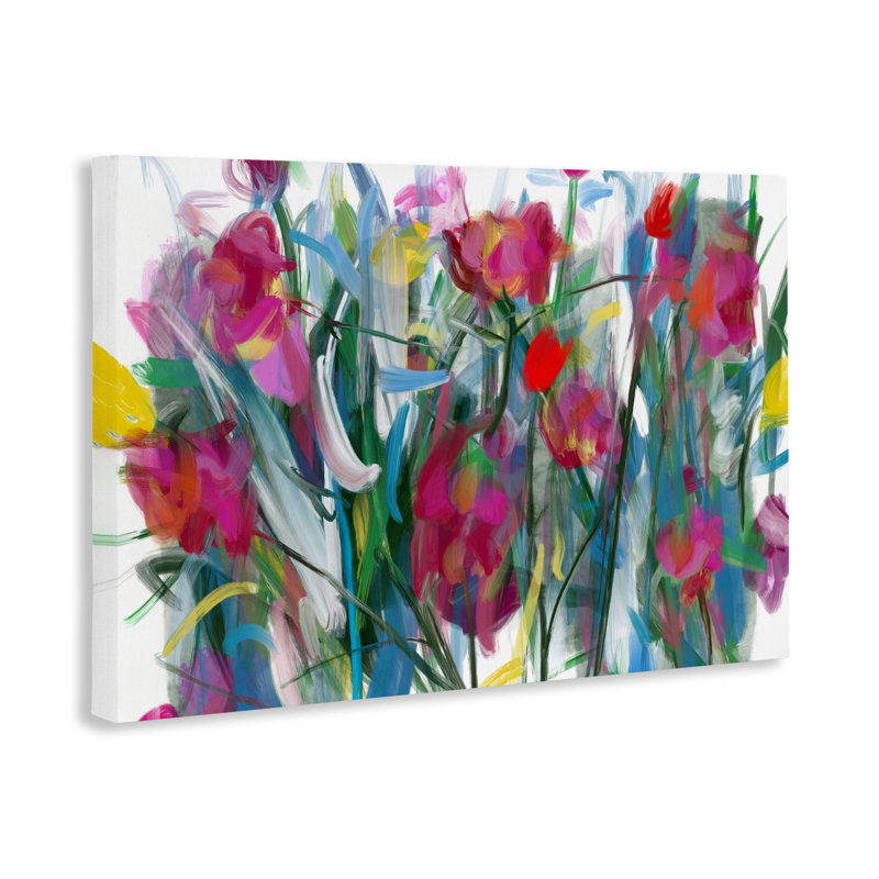 Expressive Blooming Roses, conception par Atelier Posters, H 16 po x l 24 po