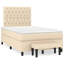  Lit sommier tapissier avec matelas crème et blanc
