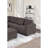 Modern Large Family Dark Gray Corduroy 6Pc Sectional Set Living Room One Arm Loveseat Wedge Console Armless Chair Couch Set-127949127