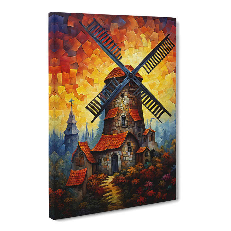 Windmill Baroque - Print, 60cm H x 40cm W x 3cm D