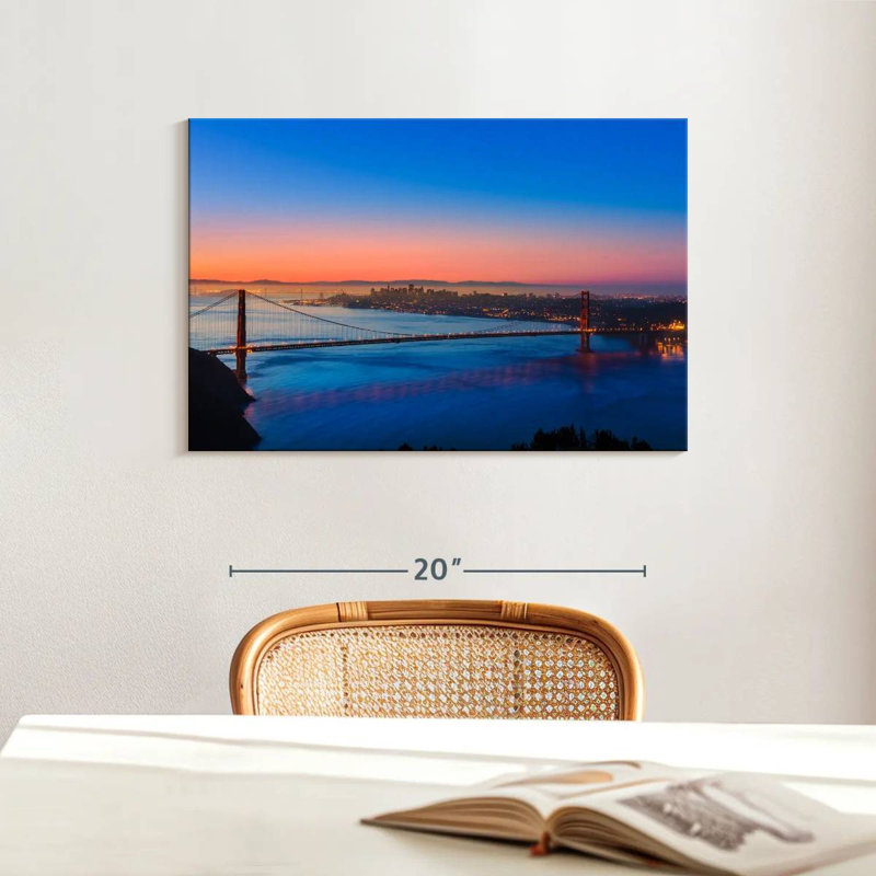 Lilie Golden Gate Bridge Nightfall, H 16 po x l 24 po