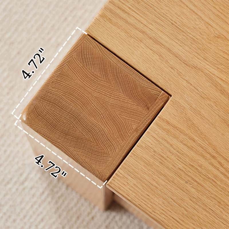 Table basse Burlywood, H 17,72 po x L 53,15 po x l 25,59 po