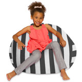 Bean Bag Chair for Kids, Teens, and Adults - Filled with Soft Beads, Includes Removable and Machine Washable Cover - Multiple Colors, Sizes and Fabrics including Soft Nylon & Canvas with Patterns