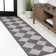 Utgard Classic Geometric Diamond Pattern Dark Gray/Light Gray Rug