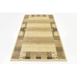 Didcot One-of-a-Kind 3'10" X 6' New Age Wool Area Rug in Cream