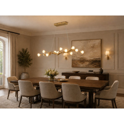 Eclectic 14 Light Gloral Branch Chandelier
