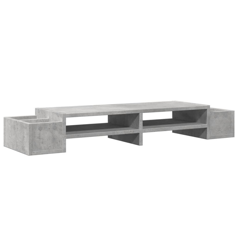 Dedrik Manufactured Wood Monitor Stand, Concrete Grey