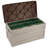 Suncast 78 Gallon Water Resistant Resin Deck Box with Wheels in Light Taupe/Mocha