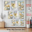 Tableau abstrait floral sur toile tendue (ensemble de 3)-2058628323