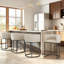 Tabouret de comptoir rembourré avec structure en métal-315673798