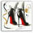 Elegant Steps: Red-Soled Stiletto Print Canvas Wall Art-1623853680