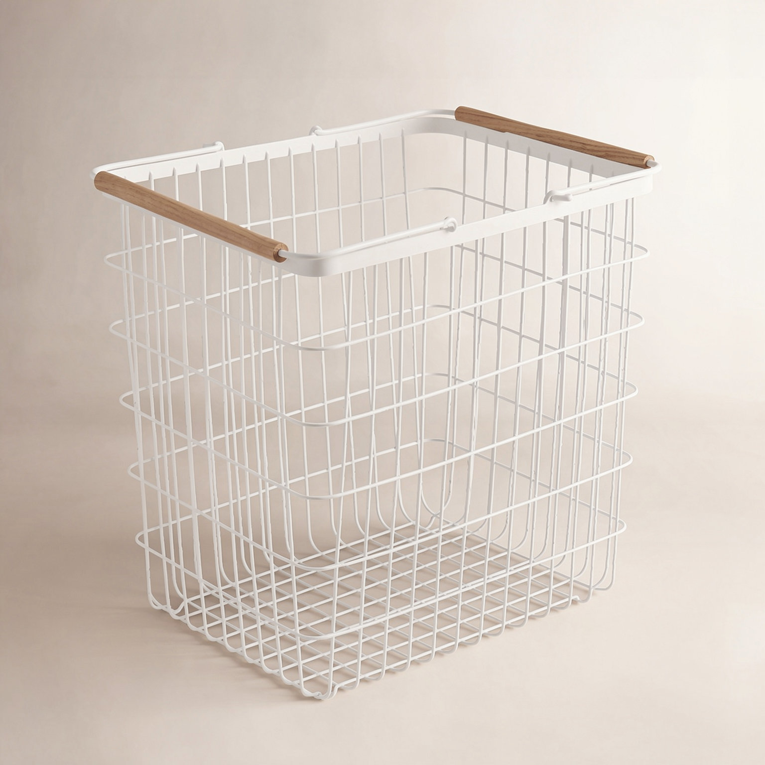 Tosca Wire Laundry Basket, Large (15.2" H x 16.3" W x 12.2" D)