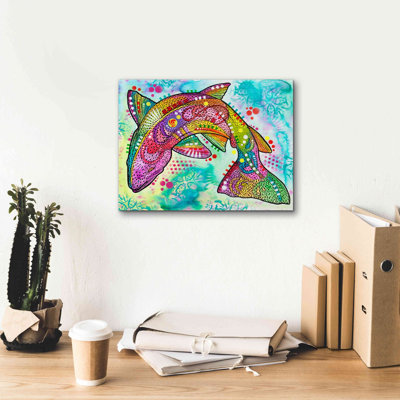 «Rainbow trout» par Dean Russo, art mural sur toile