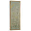 Douces fleurs de prairies pastel douces sur fond vert clair - reproduction d'art sur toile encadrée-745880512-745880542