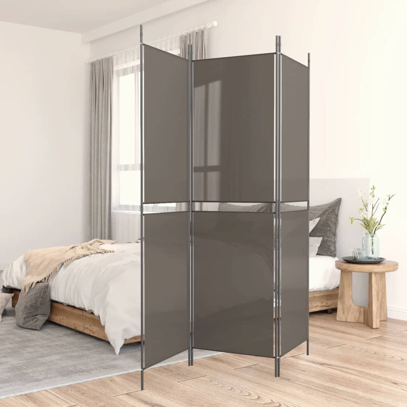 Cloison pliante Rikkea, 3, H 78,7 po x l 59 po, Anthracite