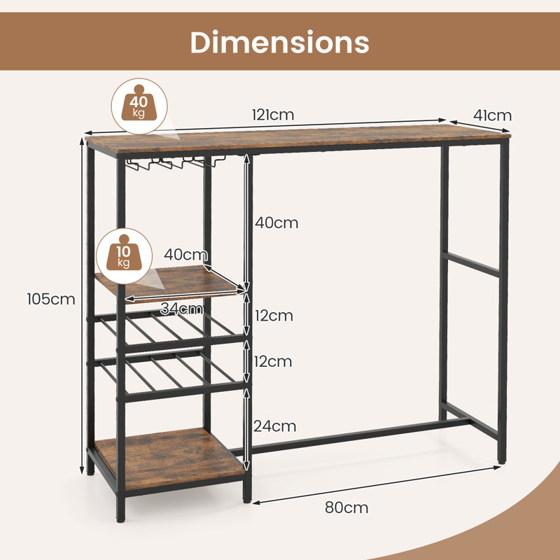Metal Base Dining Table
