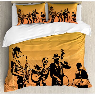 Jazz Music Duvet Cover Set -  Ambesonne, nev_16691_king